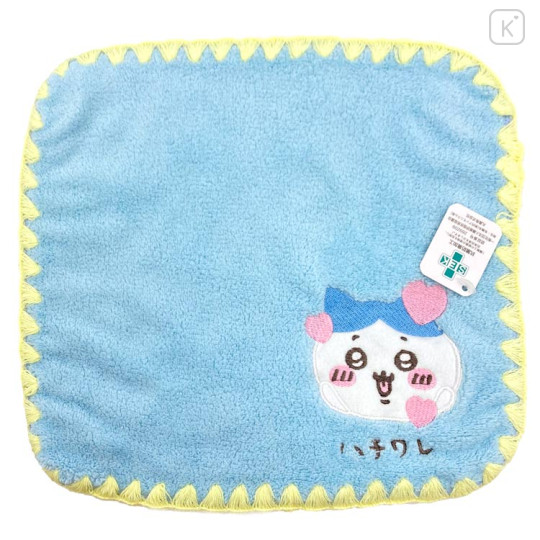 Japan Chiikawa Embroidery Mini Towel - Hachiware / Blue - 1