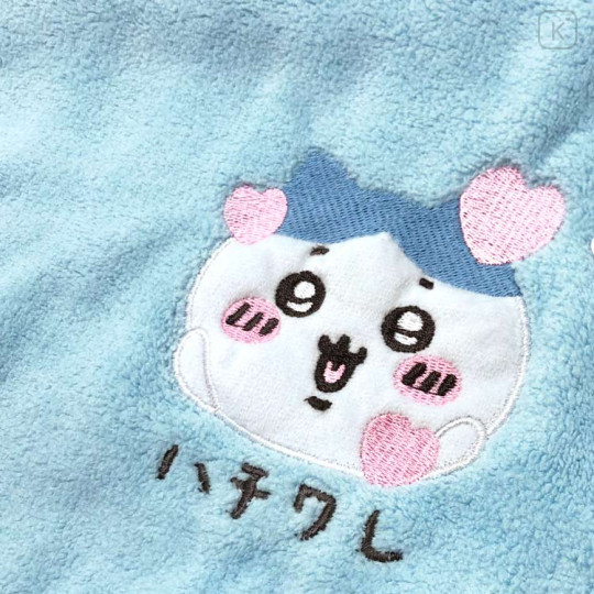 Japan Chiikawa Embroidery Face Towel - Hachiware / Blue - 2