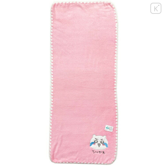 Japan Chiikawa Embroidery Face Towel - Crying / Pink - 1