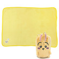 Japan Chiikawa Embroidery Blanket & Drawstring Bag - Rabbit / Yellow - 1