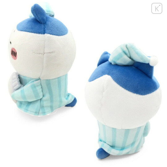 Japan Chiikawa Chubby Potetama Plush Toy - Hachiware / Good Night Pajamas - 3