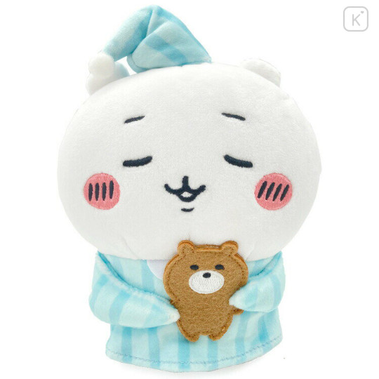 Japan Chiikawa Chubby Potetama Plush Toy - Holding Bear / Good Night Pajamas - 1