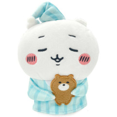 Japan Chiikawa Chubby Potetama Plush Toy - Holding Bear / Good Night Pajamas