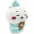 Japan Chiikawa Chubby Potetama Plush Toy - Holding Bear / Good Night Pajamas - 2