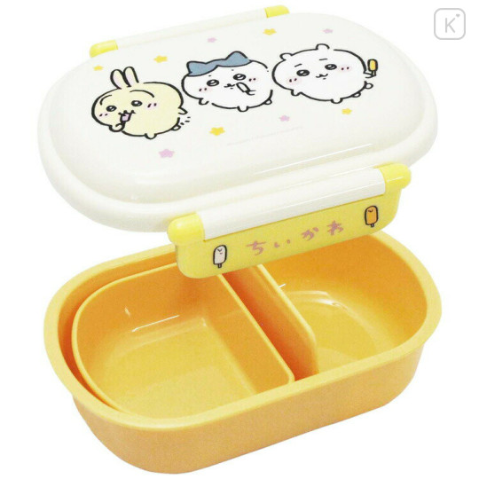 Japan Chiikawa Bento Lunch Box - Hachiware / Rabbit / Light Yellow - 2