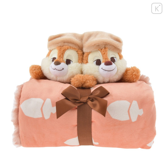 Japan Disney Store Blanket with Plush - Chip & Dale - 1