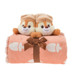 Japan Disney Store Blanket with Plush - Chip & Dale