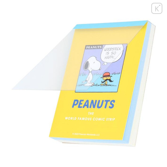 Japan Peanuts Mini Notepad - Snoopy / Retro Yellow - 4