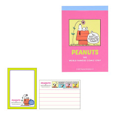 Japan Peanuts Mini Notepad - Snoopy / Retro Pink