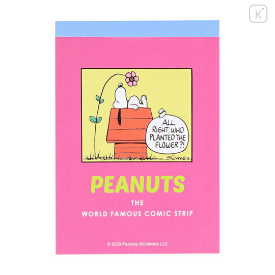 Japan Peanuts Mini Notepad - Snoopy / Retro Pink - 2