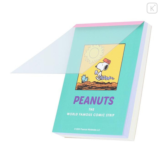 Japan Peanuts Mini Notepad - Snoopy / Retro Green - 4