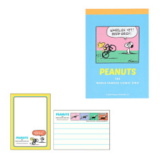 Japan Peanuts Mini Notepad - Snoopy / Retro Light Blue