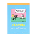 Japan Peanuts Mini Notepad - Snoopy / Retro Light Blue - 2