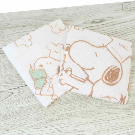 Japan Peanuts Kaya Fabric Dishcloth Towel - Chef Snoopy Cooking - 3