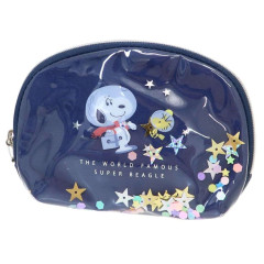 Japan Peanuts Round Pouch & Tissue Case - Snoopy / Astro Navy