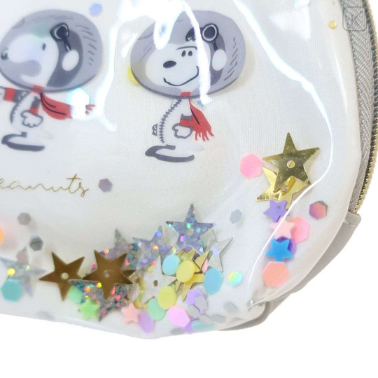 Japan Peanuts Round Pouch & Tissue Case - Snoopy / Astro White - 4