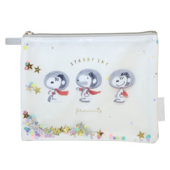Japan Peanuts Flat Pouch - Snoopy / Astro White