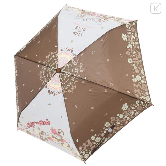 Japan Disney Folding Umbrella - Chip & Dale / Flora - 2