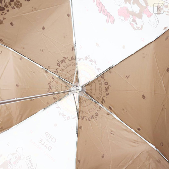 Japan Disney Folding Umbrella - Chip & Dale / Flora - 4