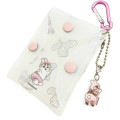 Japan Mofusand Multi Clear Pouch with Carabiner - Cat / Rabbit - 2