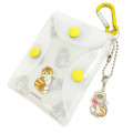 Japan Mofusand Multi Clear Pouch with Carabiner - Cat / Bee - 2