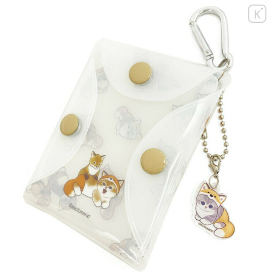 Japan Mofusand Multi Clear Pouch with Carabiner - Cat : Fox - 2
