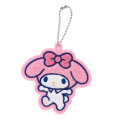 Japan Sanrio Embroidery Patch Keychain with Clip - My Melody - 1
