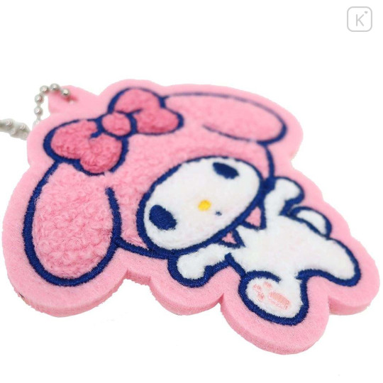 Japan Sanrio Embroidery Patch Keychain with Clip - My Melody - 2