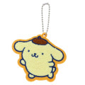Japan Sanrio Embroidery Patch Keychain with Clip - Pompompurin - 1