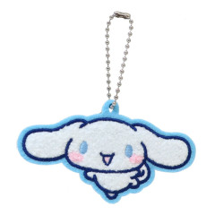 Japan Sanrio Embroidery Patch Keychain with Clip - Cinnamoroll