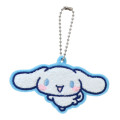 Japan Sanrio Embroidery Patch Keychain with Clip - Cinnamoroll - 1