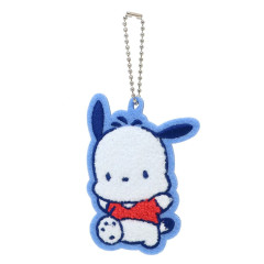 Japan Sanrio Embroidery Patch Keychain with Clip - Pochacco