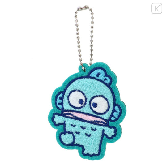 Japan Sanrio Embroidery Patch Keychain with Clip - Hangyodon - 1