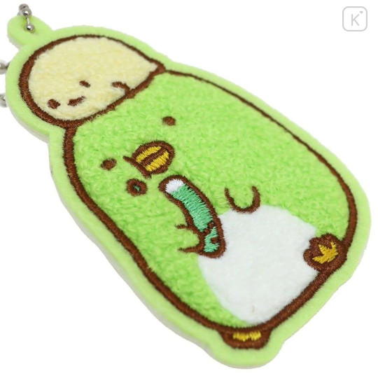 Japan San-X Embroidery Patch Keychain with Clip - Sumikko Gurashi / Penguin? - 2