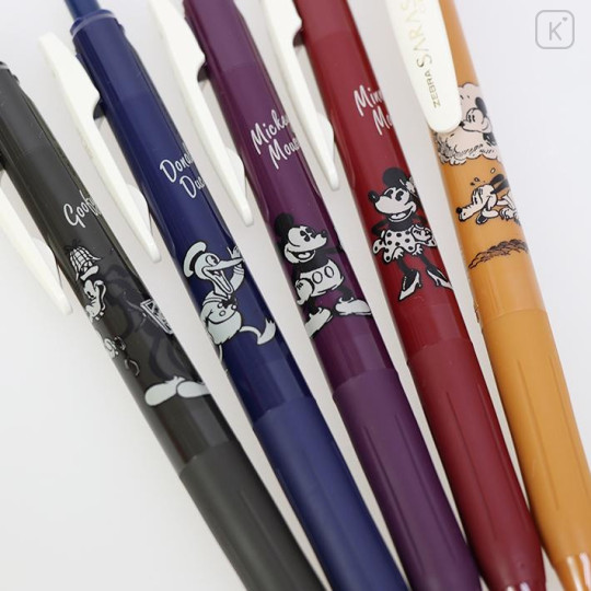 Japan Disney Sarasa Clip Gel Pen 5 Vintage Colors Set - Mickey & Friends - 2