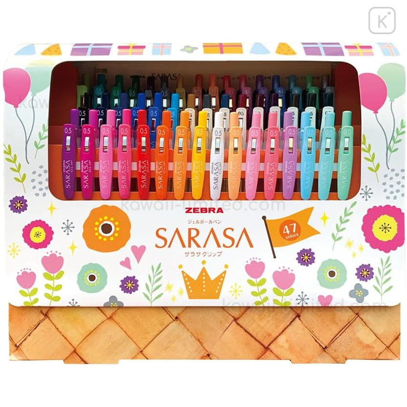 소라ページ Japan Zebra Sarasa Clip Gel Pen 47 Color Set - 20th