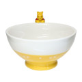Japan Disney Ceramic Bowl with Nokkari Figure - Pooh / Yellow - 1