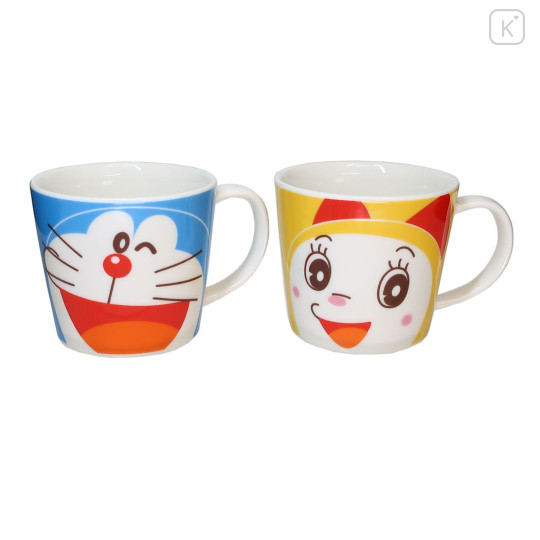 Japan Doraemon Porcelain Mug Set - Big Smile - 1