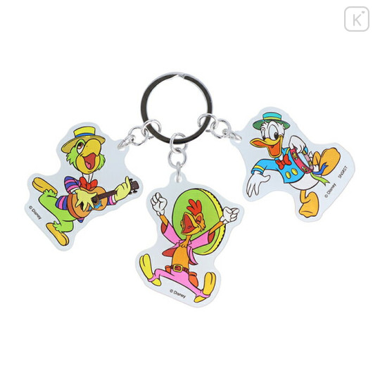 Japan Disney Triple Acrylic Keychain - Donald / Retro Carnival - 2