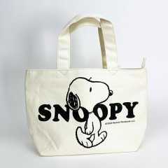 Japan Peanuts Zipper Mini Tote Bag - Snoopy / Classic
