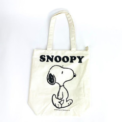 Japan Peanuts Zipper Tote Bag - Snoopy / Classic