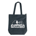 Japan Peanuts Zipper Tote Bag - Snoopy / Black - 1
