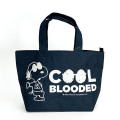 Japan Peanuts Zipper Mini Tote Bag - Snoopy / Joe Cool - 1