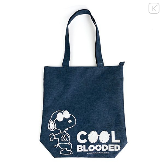 Japan Peanuts Zipper Tote Bag - Snoopy / Joe Cool - 1