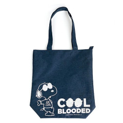 Japan Peanuts Zipper Tote Bag - Snoopy / Joe Cool