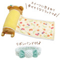 Japan San-X Lying Down Swiss Roll Cake Cushion with Ribbon Band - Rilakkuma / Funny Amusement Park - 2