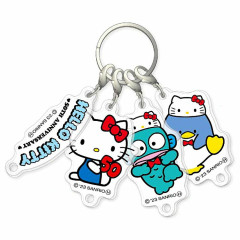 Japan Sanrio Acrylic Keychain - Hello Kitty 50th Anniversary / Hangyodon Tuxedo Sam