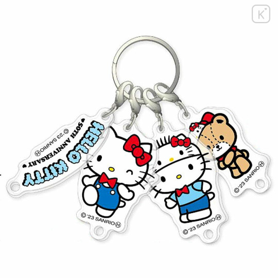 Japan Sanrio Acrylic Keychain - Hello Kitty 50th Anniversary / Daniel - 1