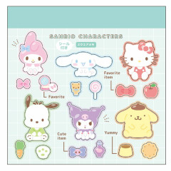 Japan Sanrio Square Memo & Sticker - Characters / Favourite