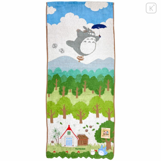 Japan Ghibli Embroidery Face Towel - My Neighbor Totoro / Walk In Sky - 1